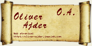 Oliver Ajder vizit kartica